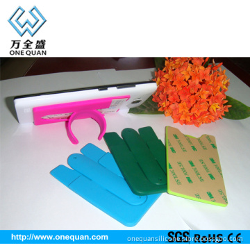 Silicone touch u shape slap phone stand and card sets